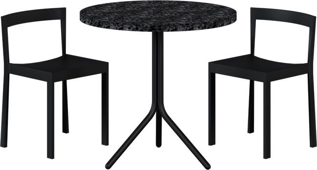 Baxter - Poseidon Cafe Table Package - 2 Chairs